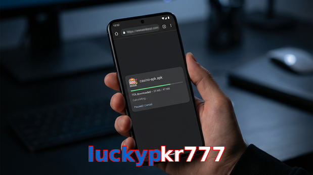 Main screen of Luckypkr777 apk page for PK players